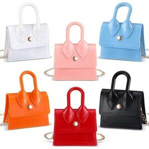 Mini Crossbody Bags for Women Toddler Party Favor Tiny Shoulder Purse 6 Pack
